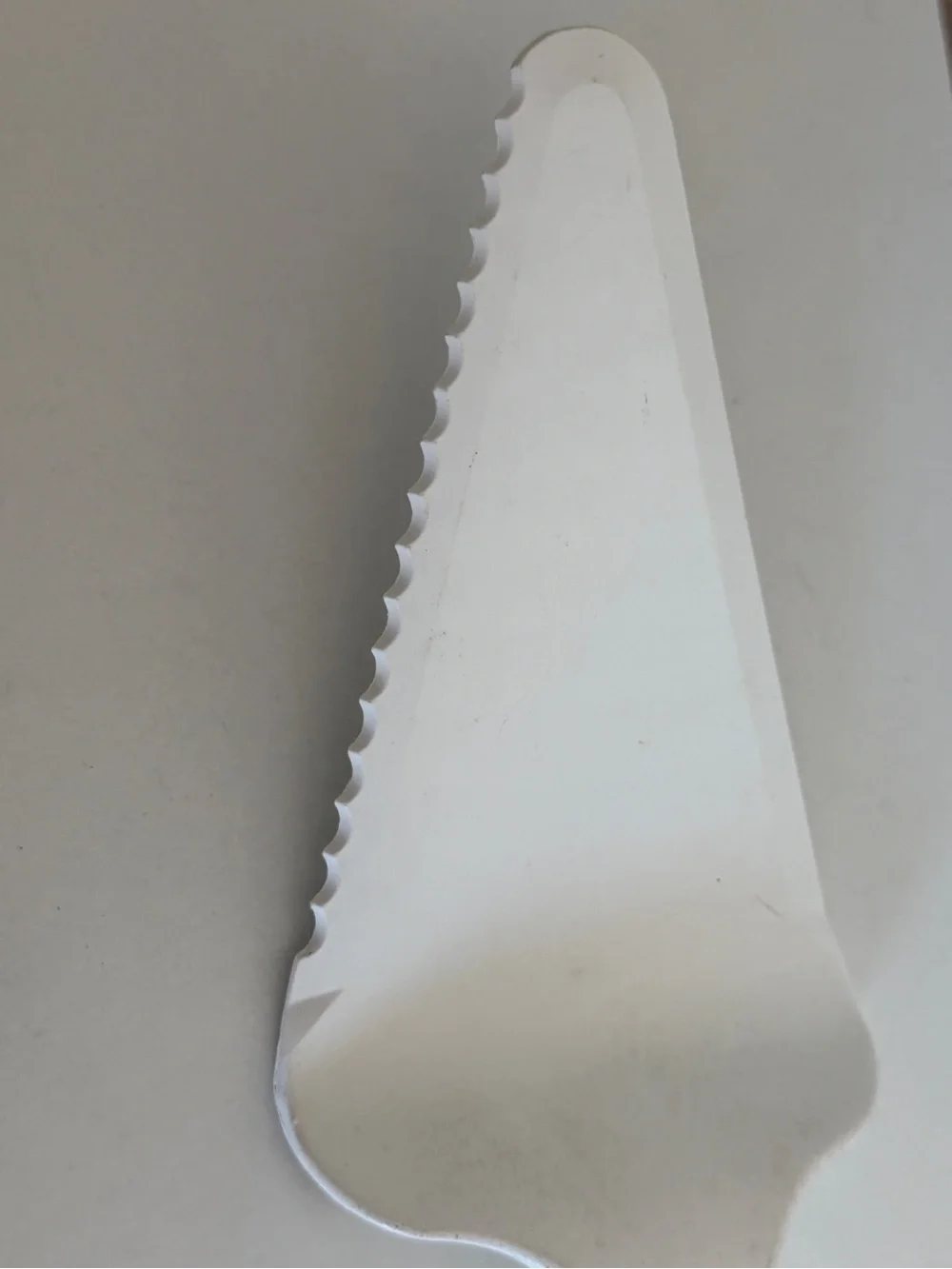 VTG Pyrex Accessories White Plastic Pie Server Cake Slicer Spatula #3370